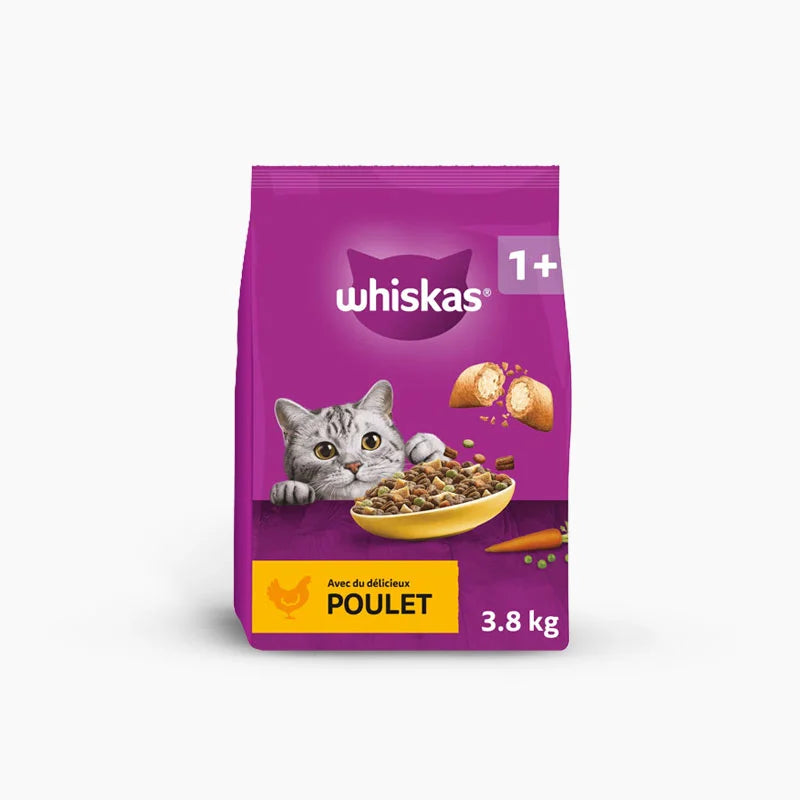 WHISKAS Croquettes dinde Pour Chat Adulte